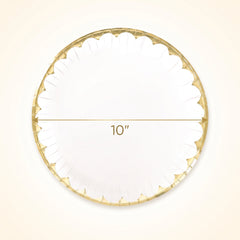 Elegant White 10" Round Paper Plates