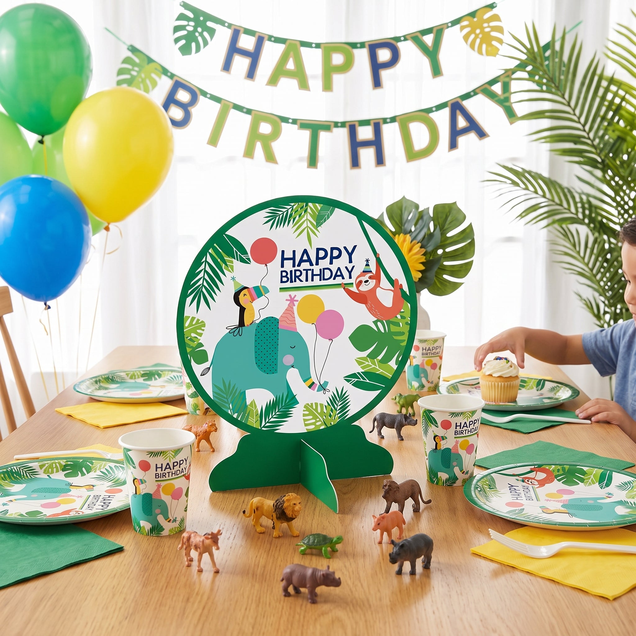Jungle Birthday Table Decoration Kit