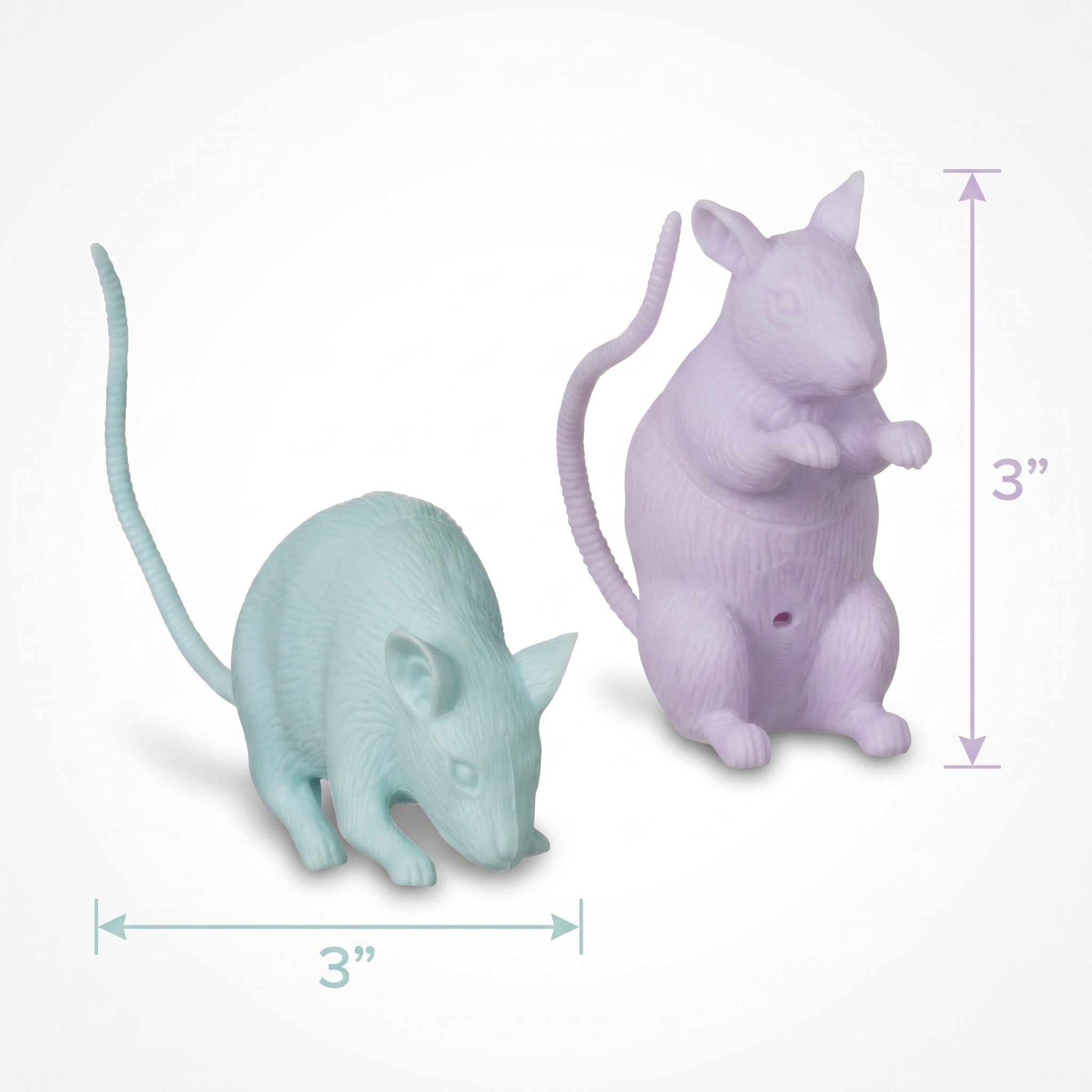 Pastel Toy Rats - Halloween Critter Props