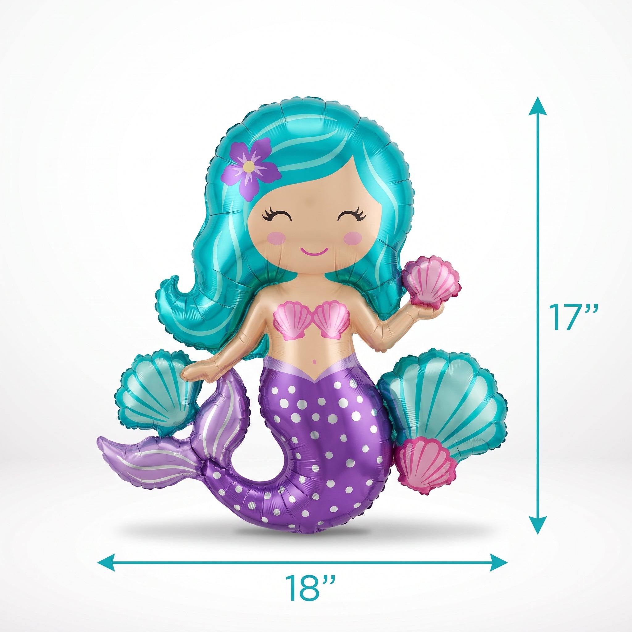 Shimmering Mermaid Metallic Balloon Sitter