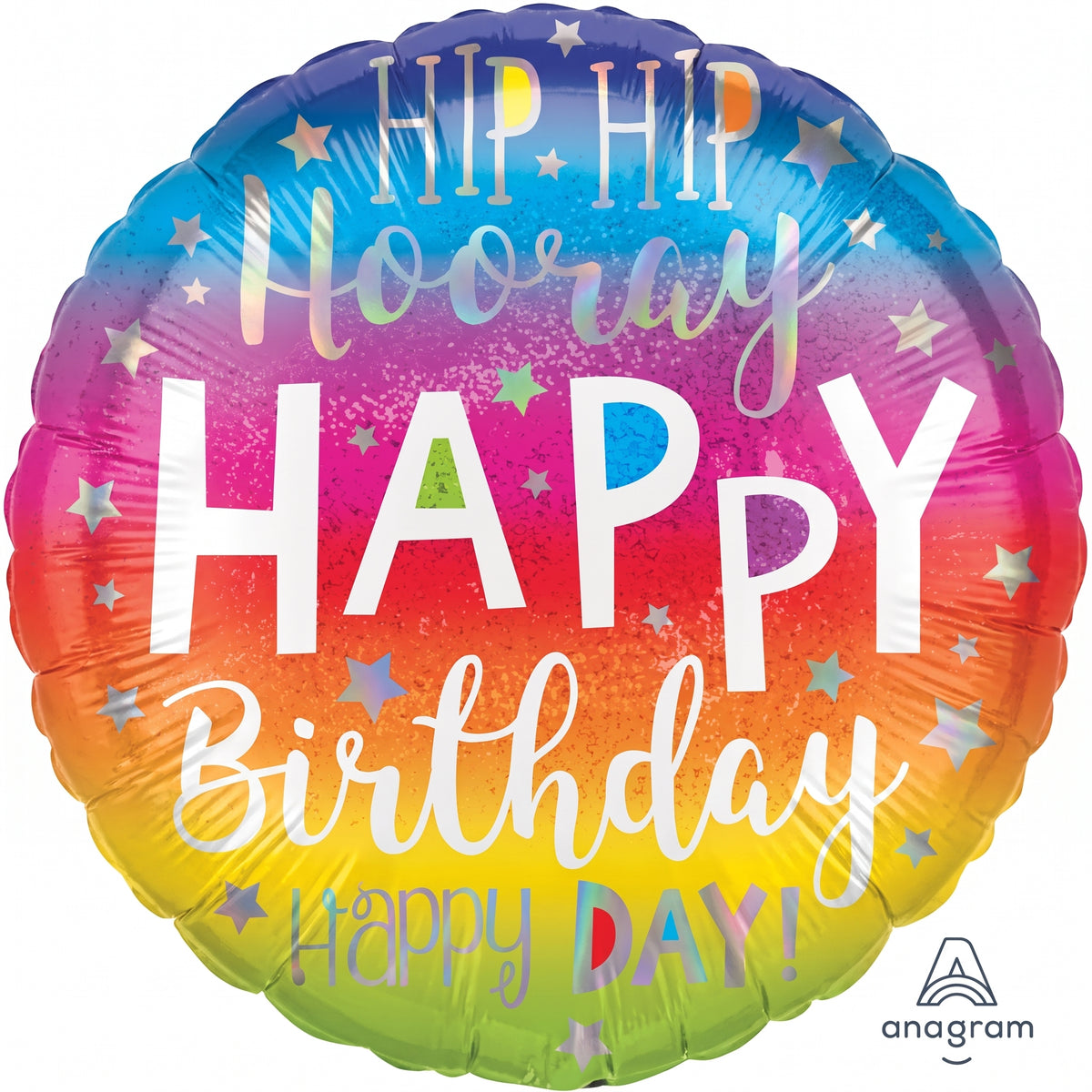 Hip Hip Hooray Happy Birthday Mylar Balloon