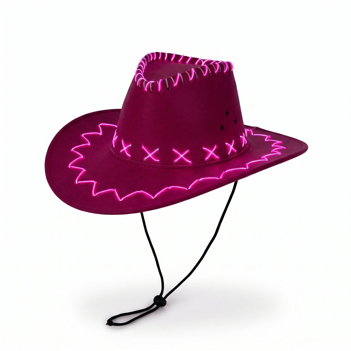 Pink Light-Up Cowboy Hat for Halloween