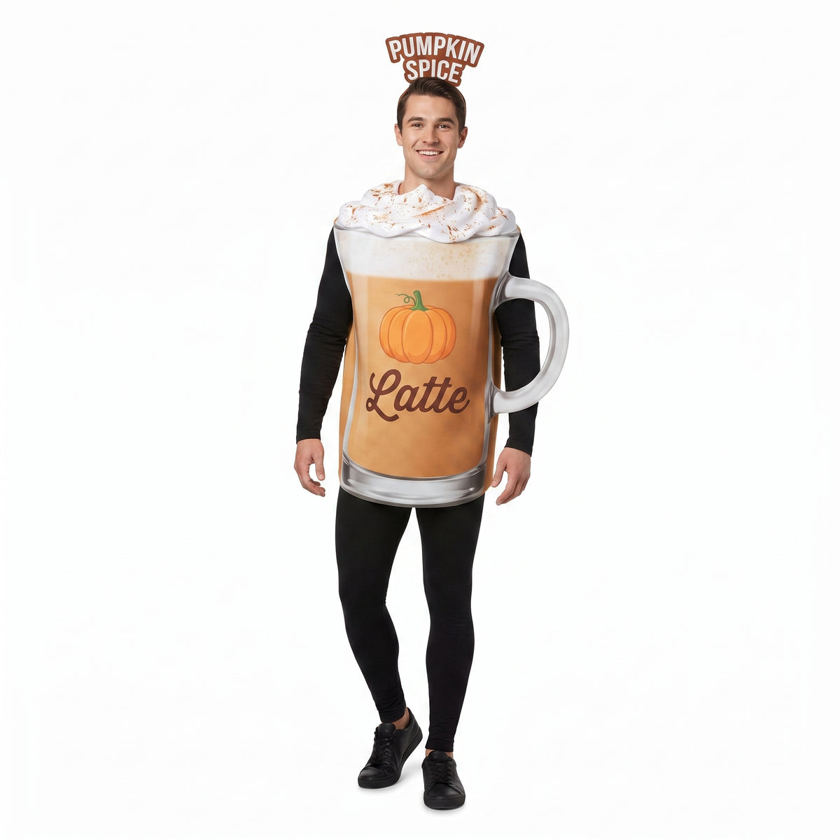 Men's Pumpkin Spice Latte Costume - Halloween Humor