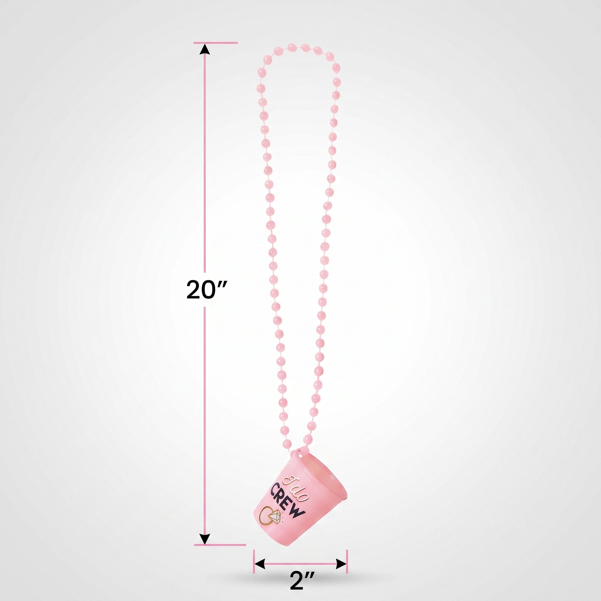 "I Do Crew" Bachelorette Shot Glass Necklace - 6 Pack