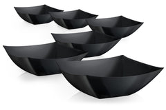 8 Oz. | Black Square Plastic Serving Bowl | 96 Count