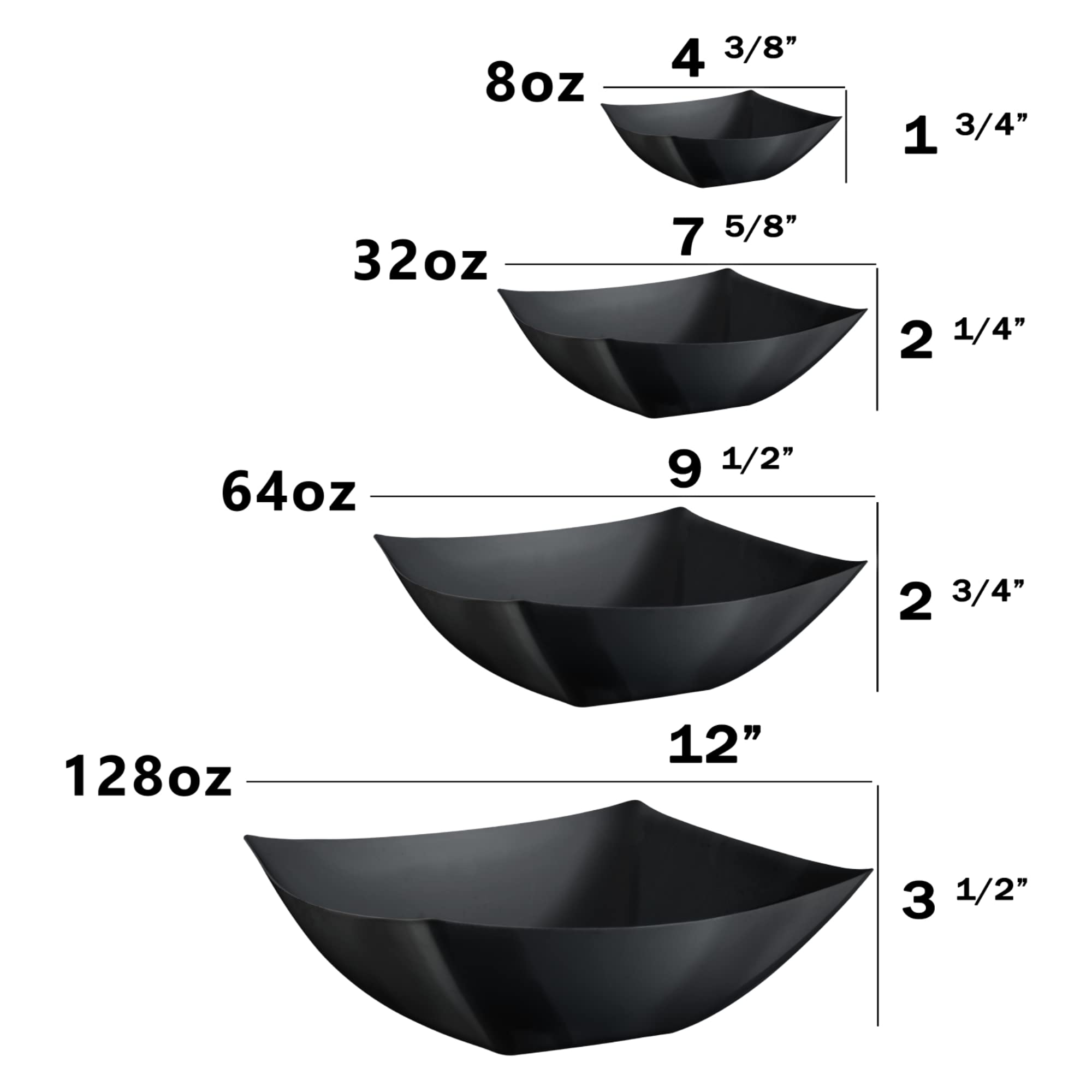 8 Oz. Convex Bowl | Black