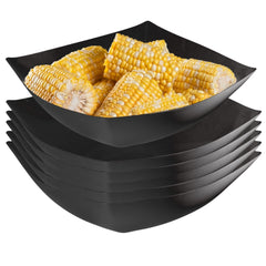 8 Oz. | Black Square Plastic Serving Bowl | 96 Count