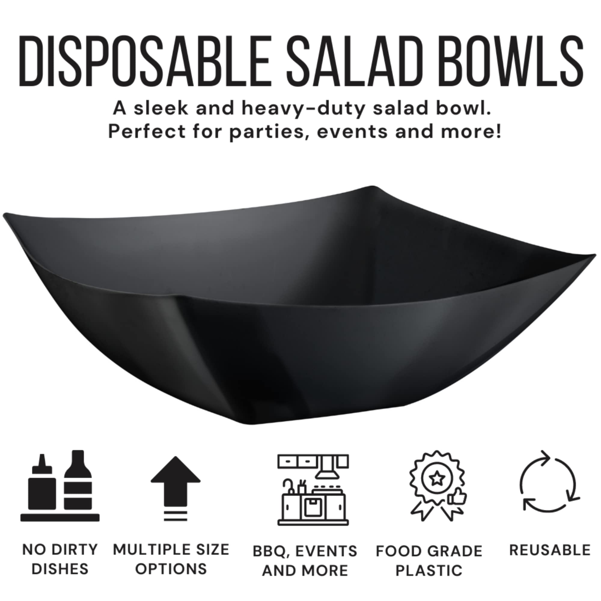 8 Oz. Convex Bowl | Black