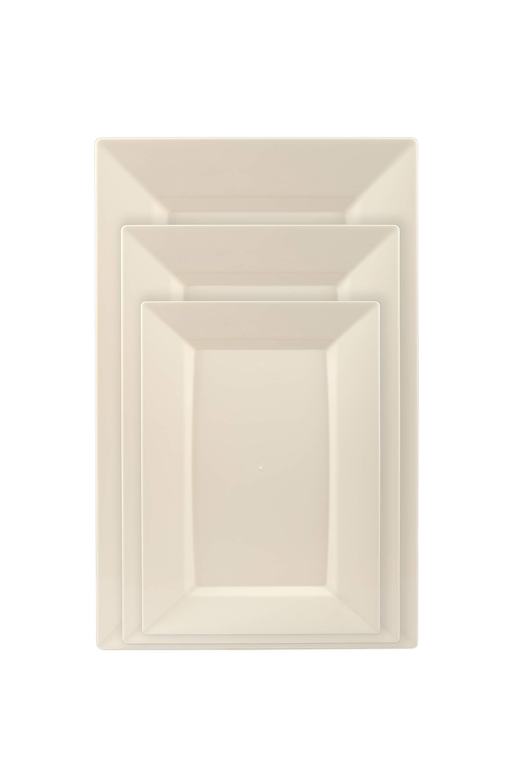 9.5 In. Ivory Rectangular Plates | 10 Count