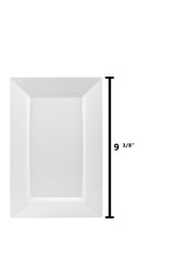 9.5 In. White Rectangular Plastic Plates | 120 Count