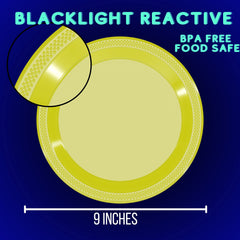 9 In. Neon Assorted Color Plastic Plates | 60 Count