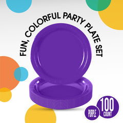 Little Gym - 9 In. Purple Paper Plates - 100 Ct.