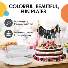 9 In. White Plastic Plates | Case of 600