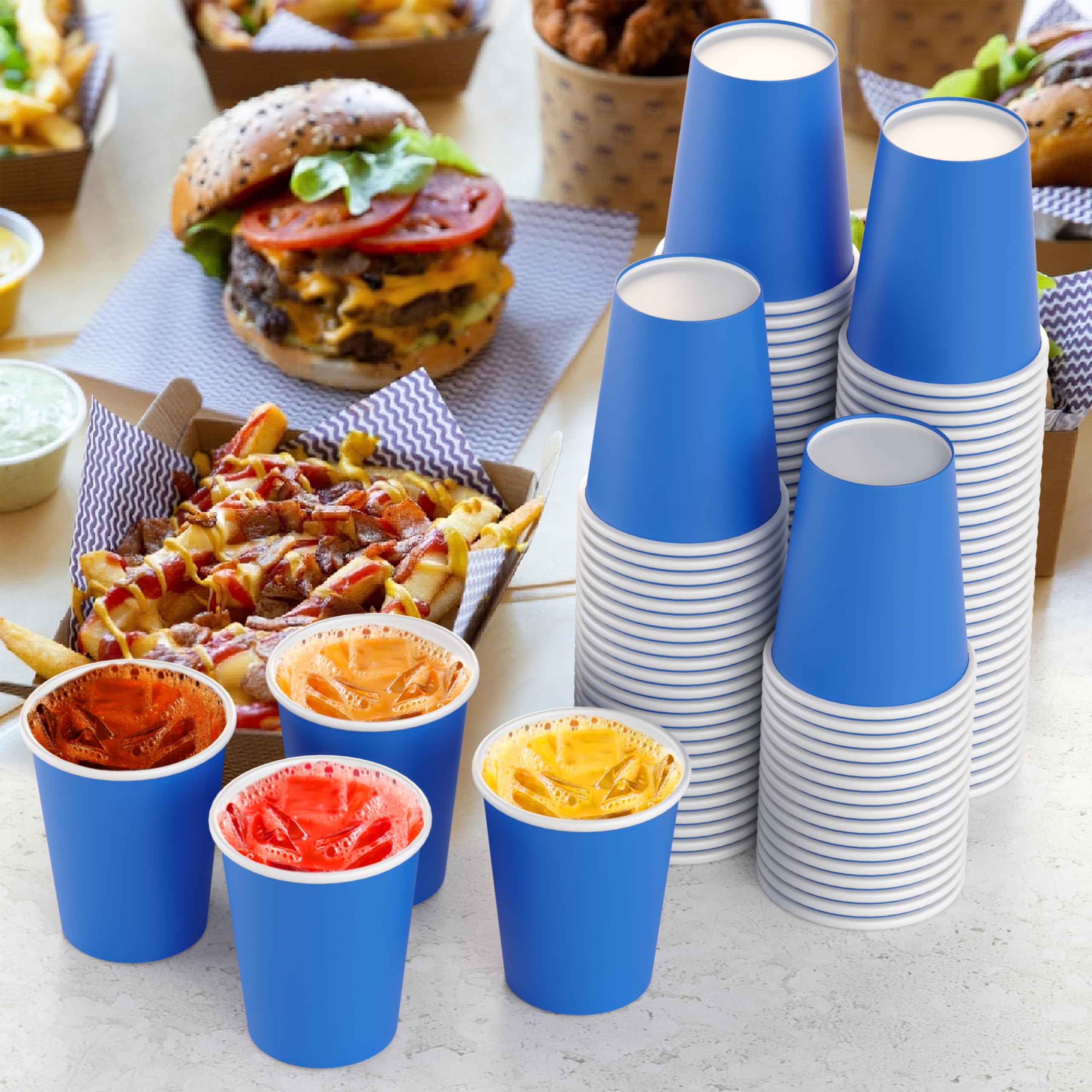 Little Gym - 9 Oz. Dark Blue Paper Cups - 100 Ct.