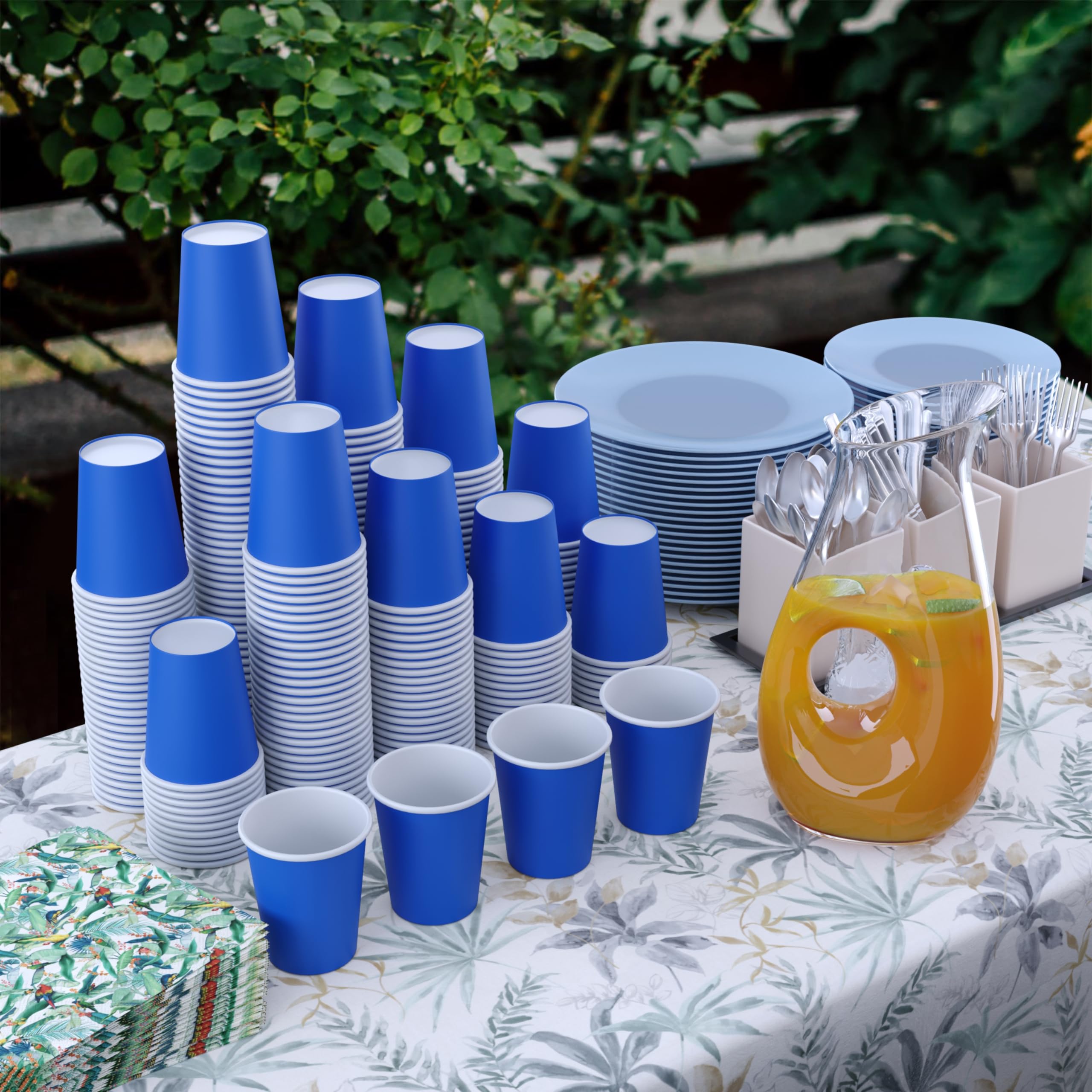 9 Oz. Dark Blue Paper Cups | Case of 1000