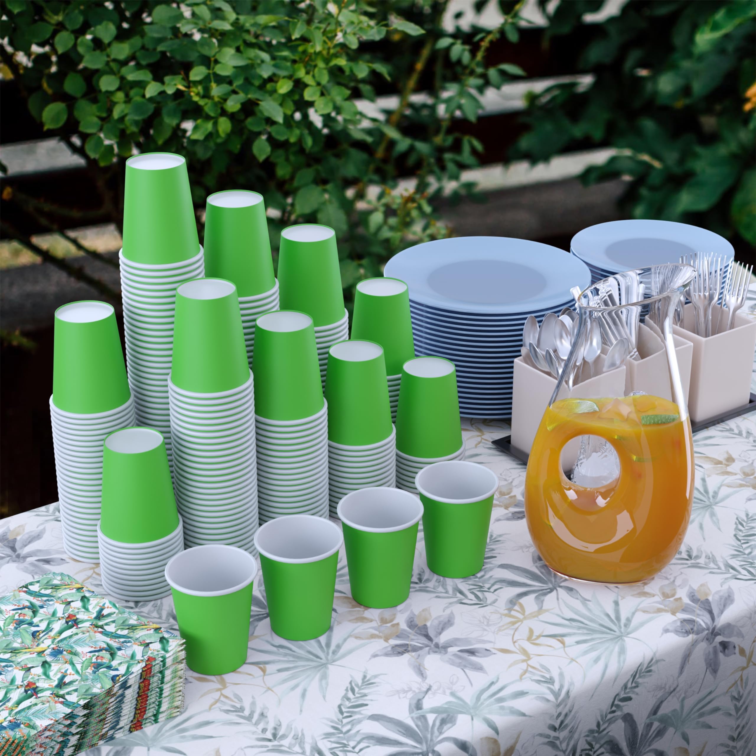 Unleashed - 9 Oz. Lime Green Paper Cups - 100 Ct.