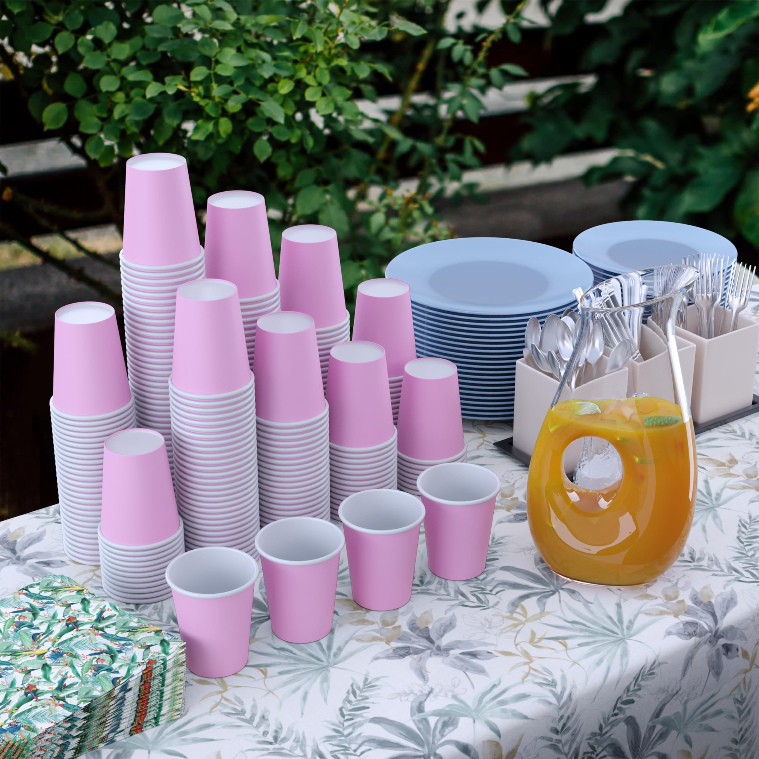 9 Oz. Pink Paper Cups | 100 Count