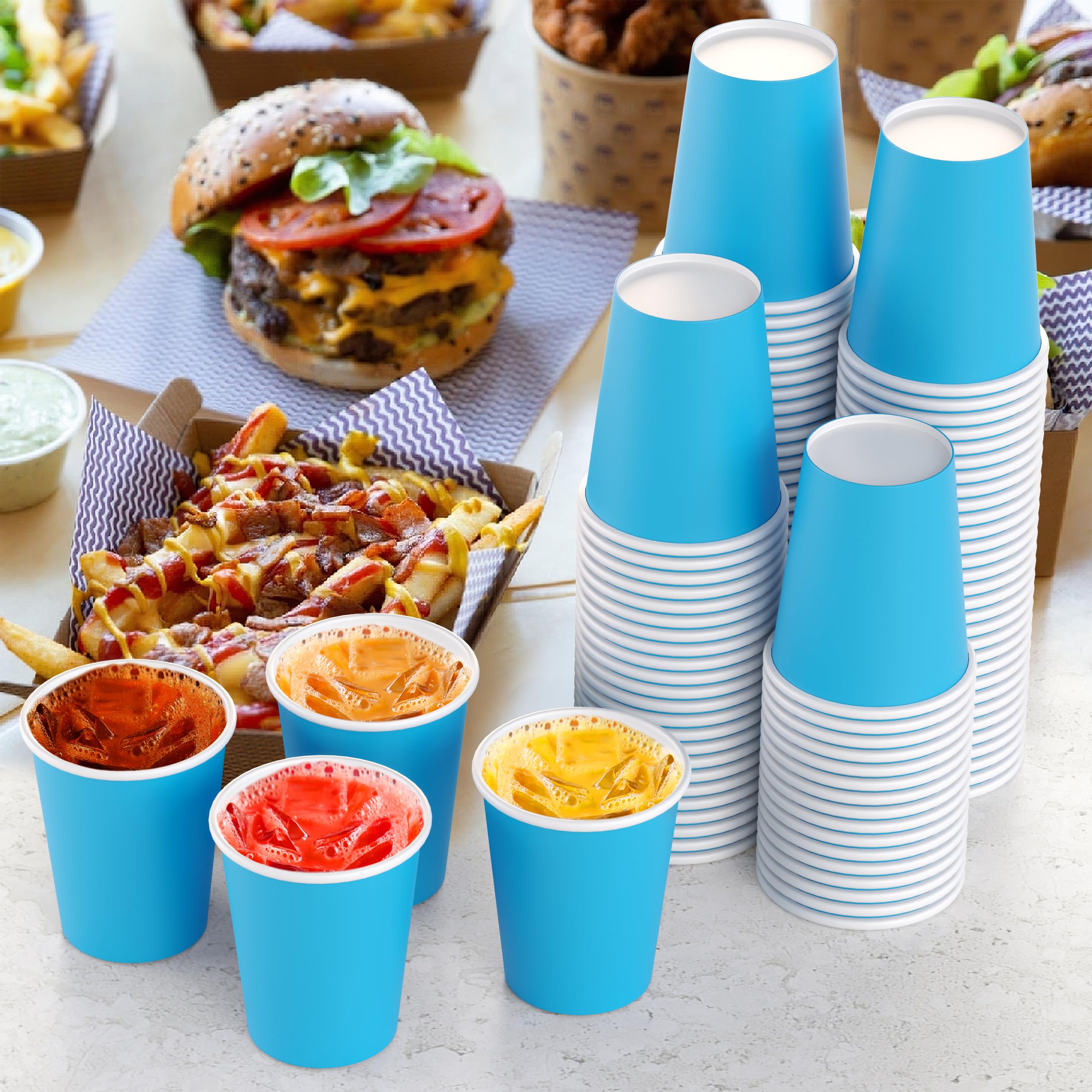 9 Oz. Turquoise Paper Cups | 100 Count