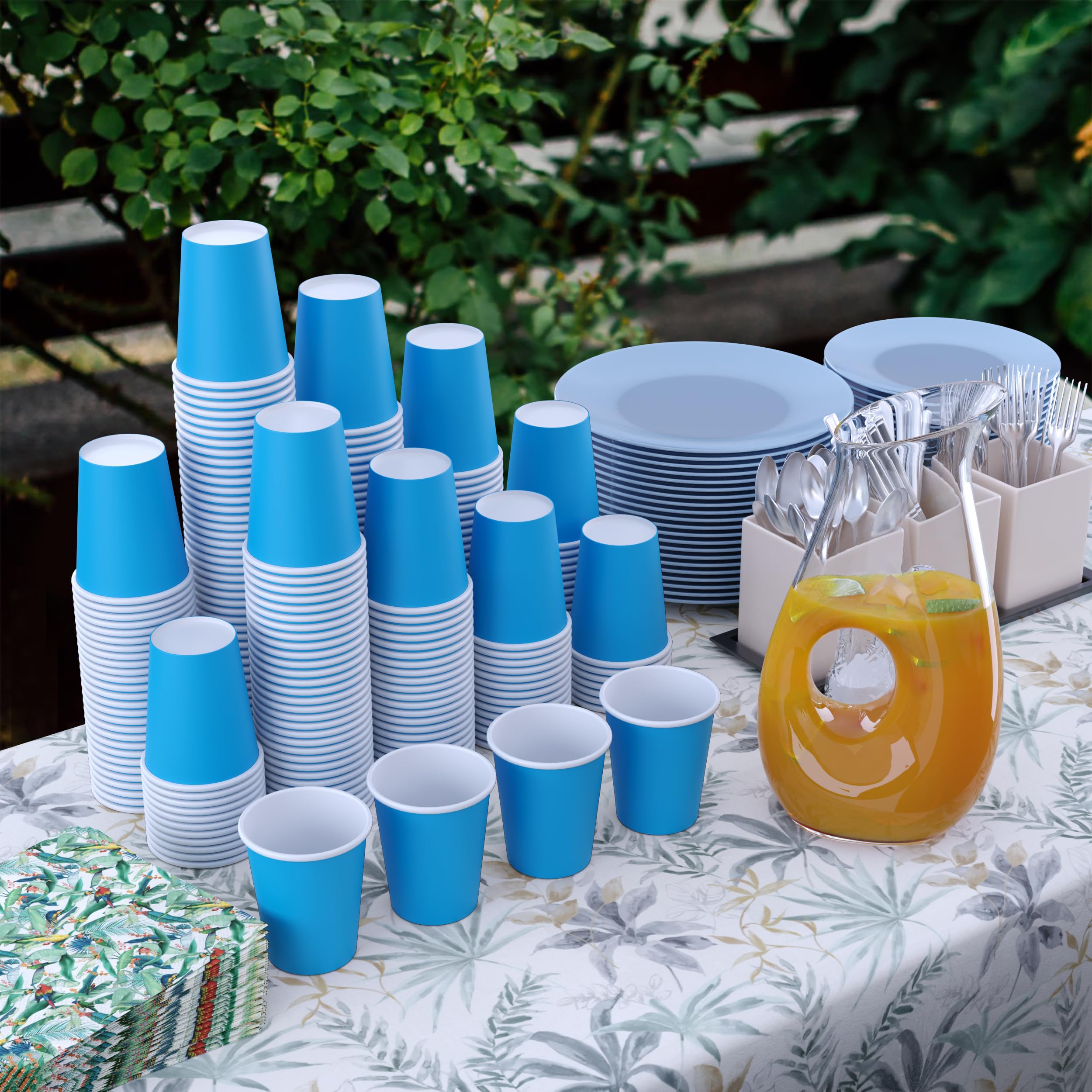 9 Oz. Turquoise Paper Cups | 100 Count