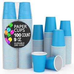 9 Oz. Turquoise Paper Cups | 100 Count