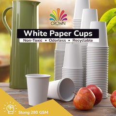 9 Oz. White Paper Cups | 100 Count