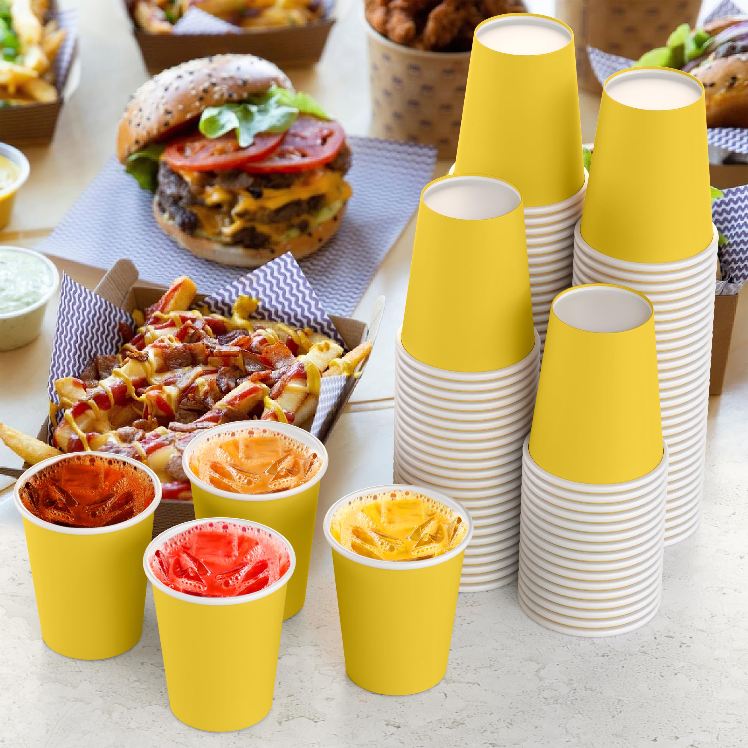 9 Oz. Yellow Paper Cups | 100 Count