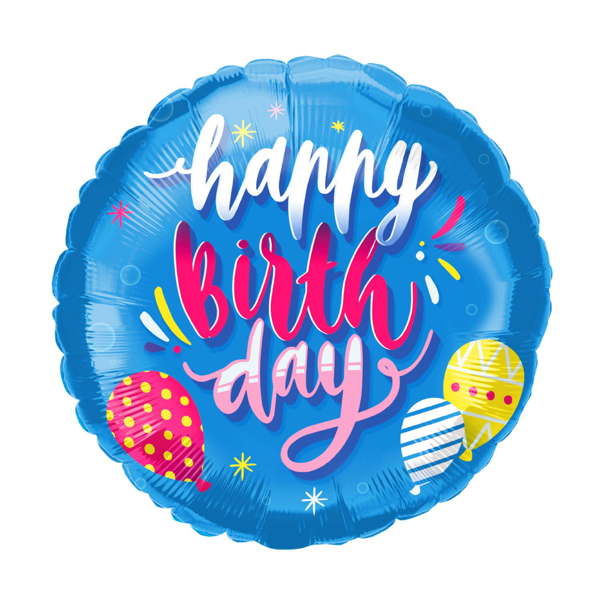 18 In. Happy Birthday Yellow Balloons