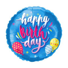 18 In. Happy Birthday Yellow Balloons