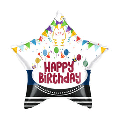 18 In. Happy Birthday Flags Balloon