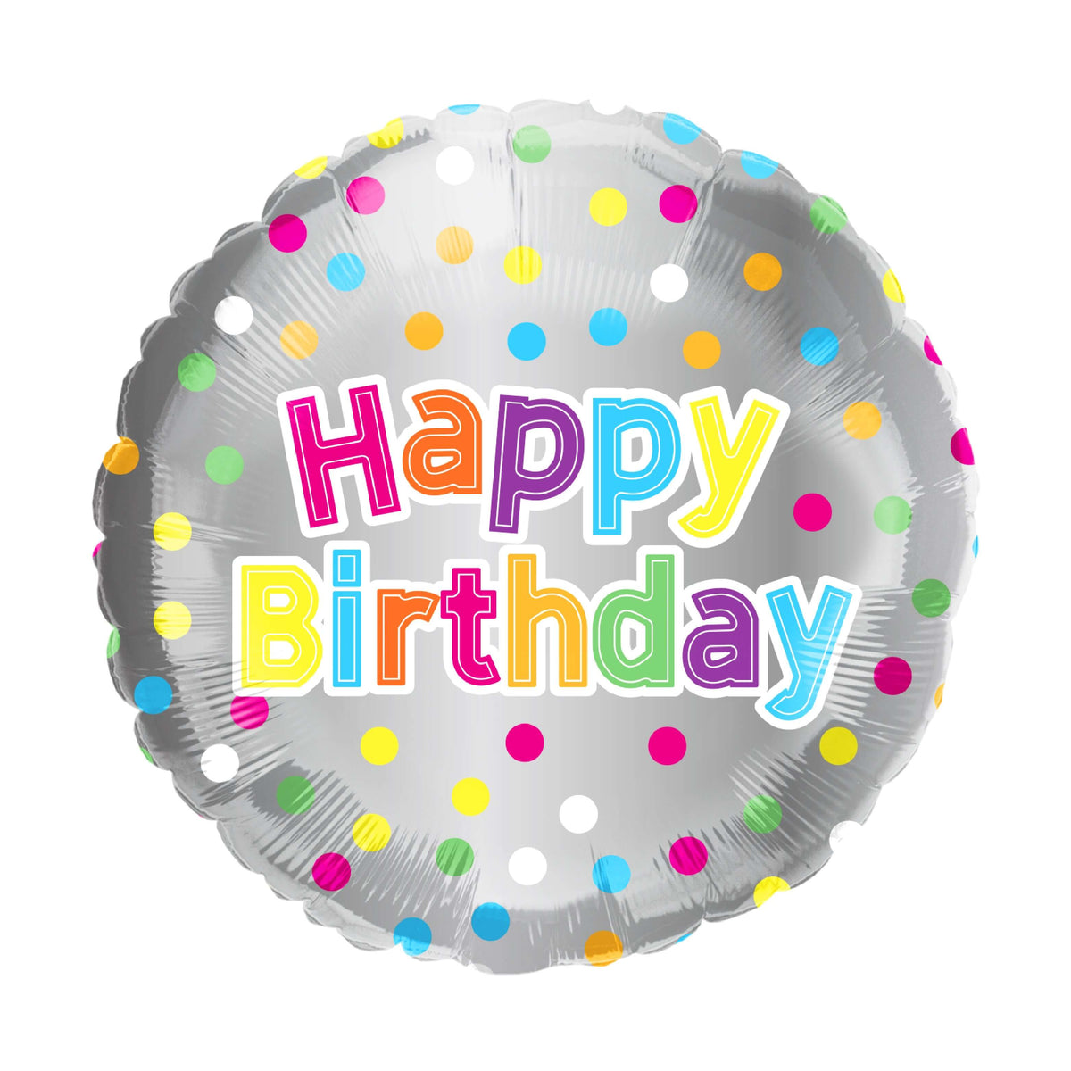 18" Happy Birthday Polka Dots Balloon