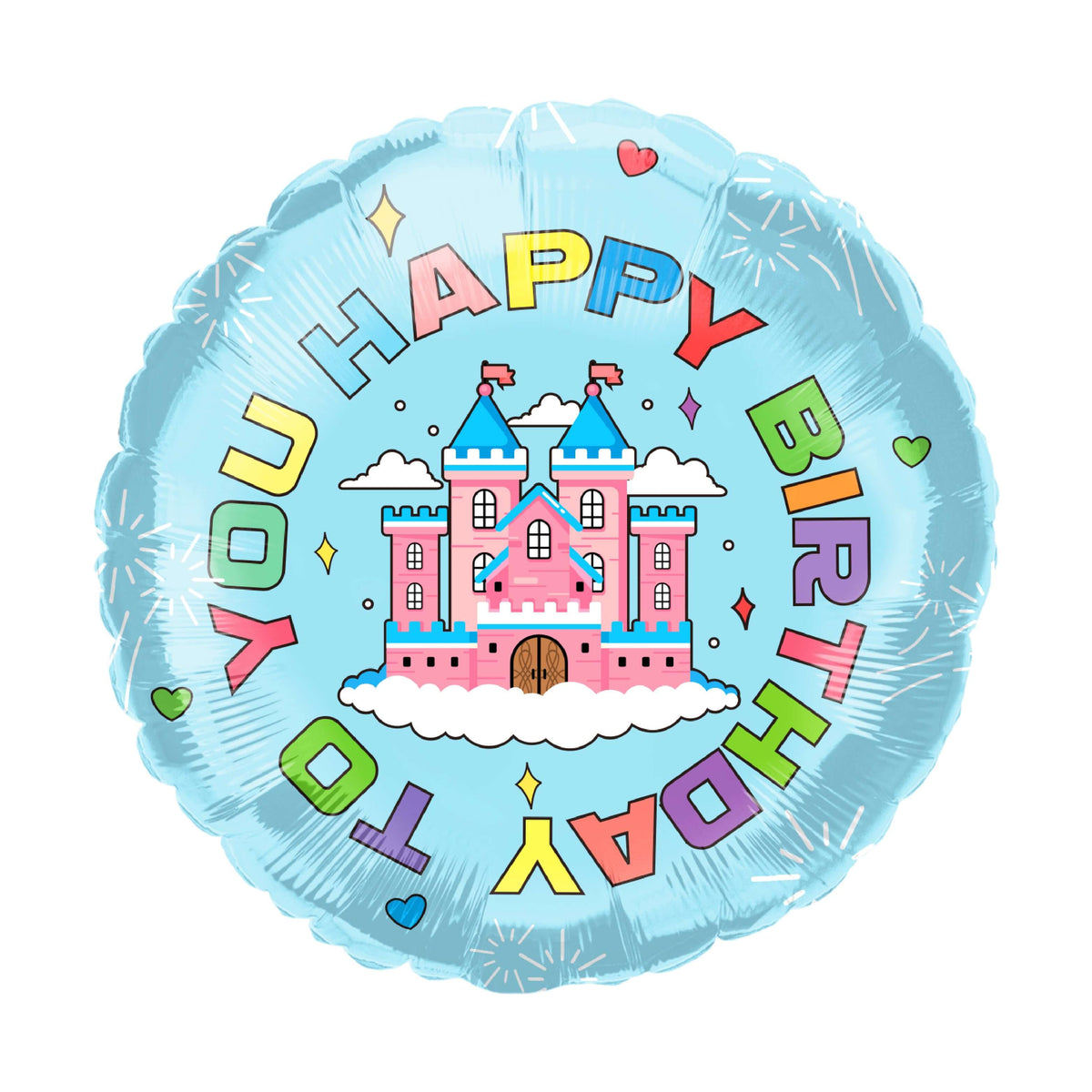 18" Happy Birthday Castles Balloon