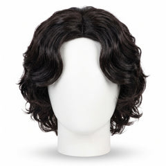 Men's Wavy Dark Hair Wig - Halloween Costume Accessory