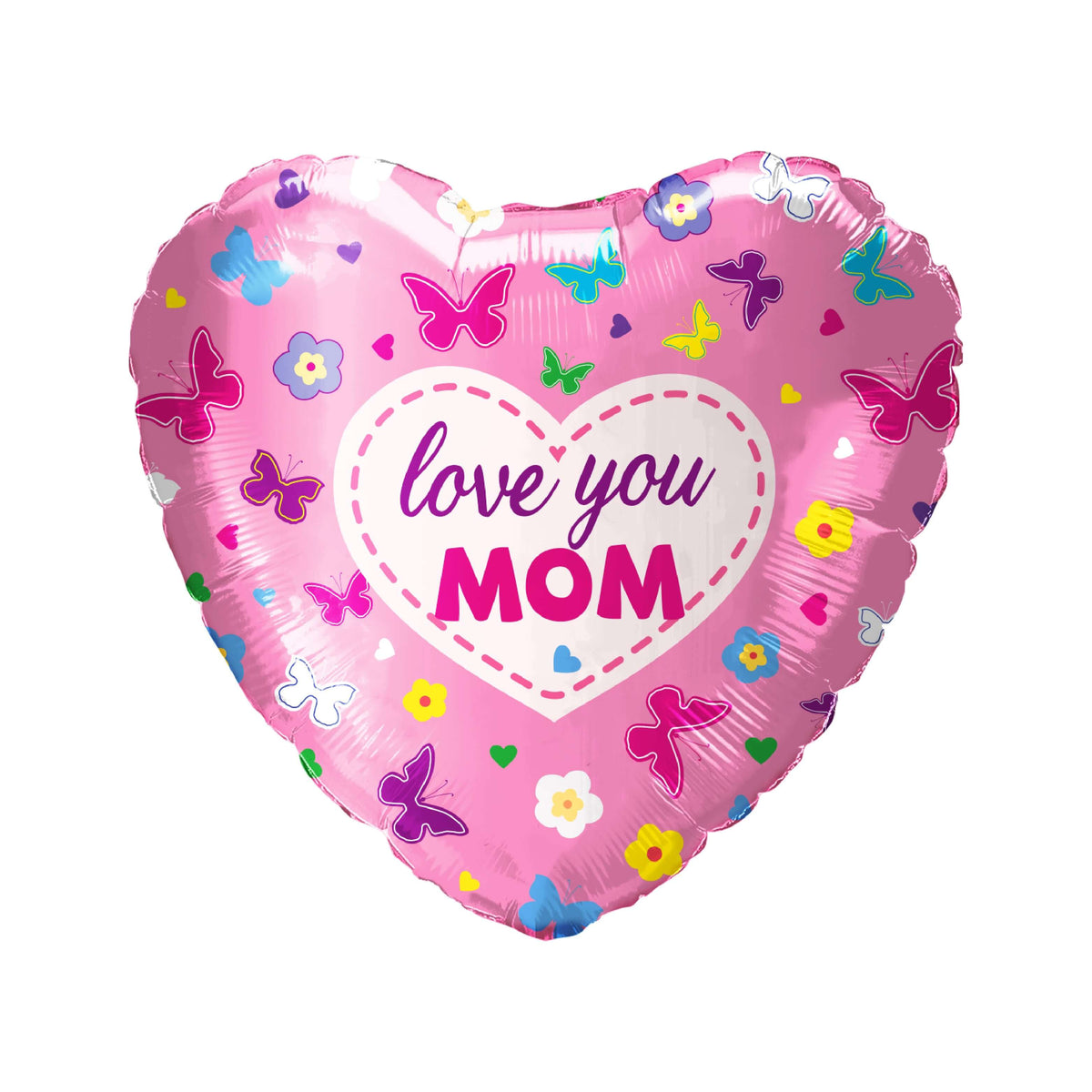 18" Butterfly I Love You Mom Balloon