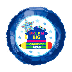 18" Blue Dream Big Grad Balloon