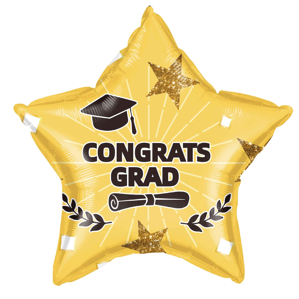 18" Congrats Grad Gold Balloon