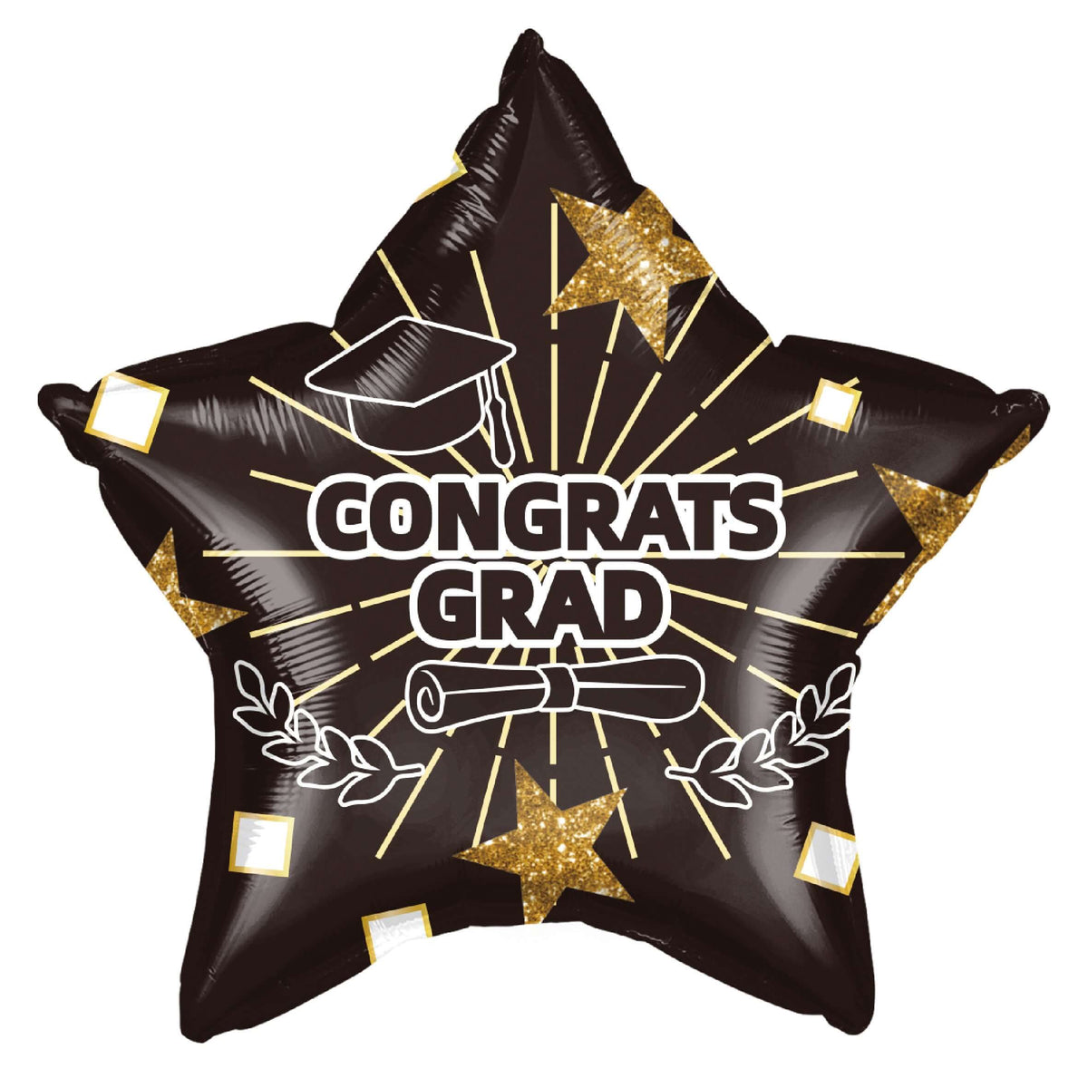 18" Congrats Grad Black Balloon