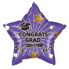 18" Congrats Grad Purple Balloon