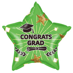 18" Congrats Grad Green Balloon