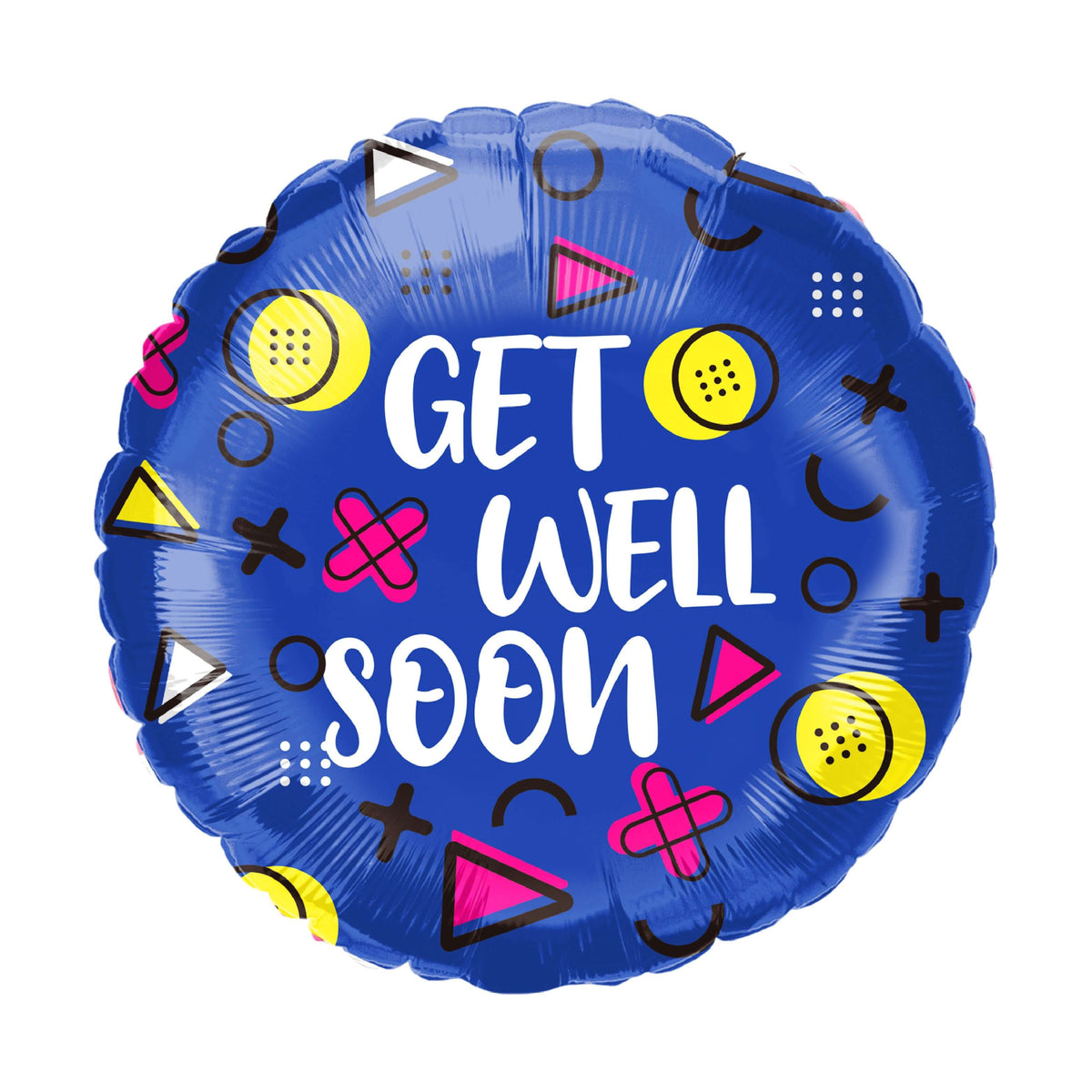 18" Get Well Soon Blue Balloon