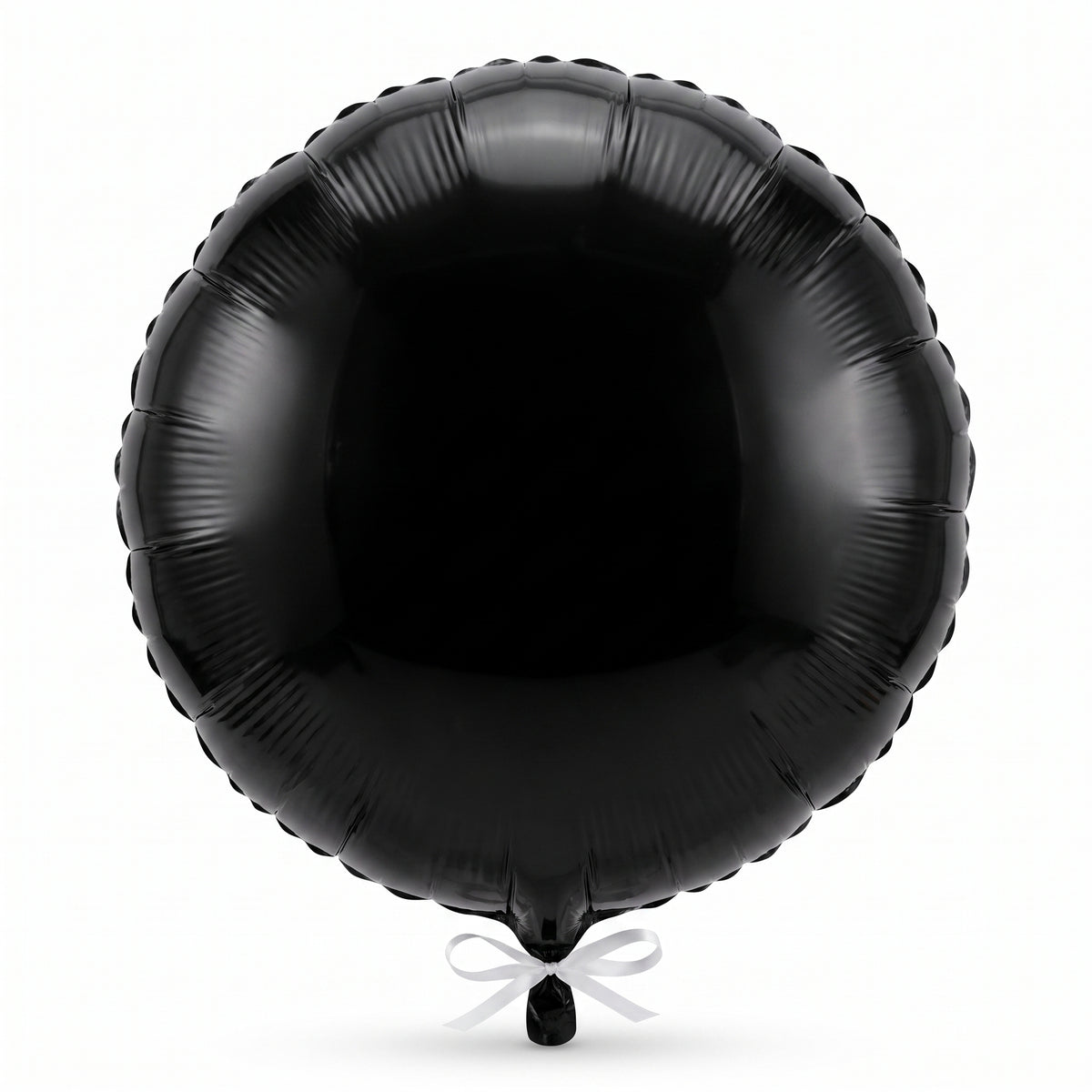 Elegant Black Metallic Round Balloon - 18-Inch