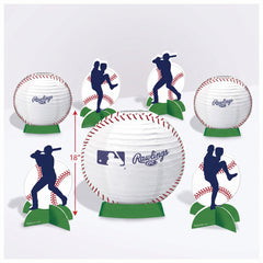 MLB Rawlings Baseball Centerpiece Kit - 7-Piece Table Decorations