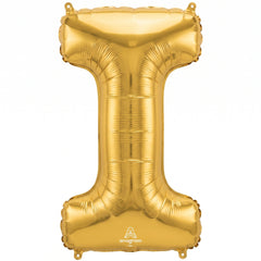 Gold Foil Super Shape Letter "I" Balloon