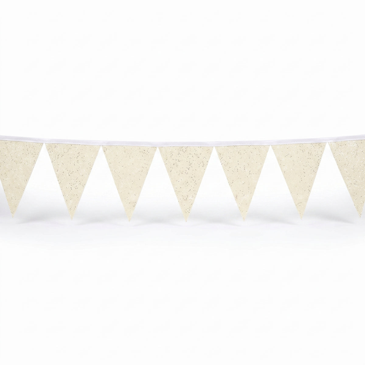 Customizable Glitter White Pennant Banner, 20 ft