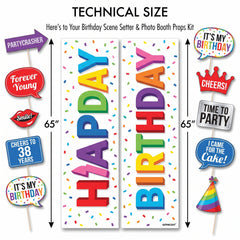 Here's to Your Birthday Scene Setter & Photo Booth Props Kit