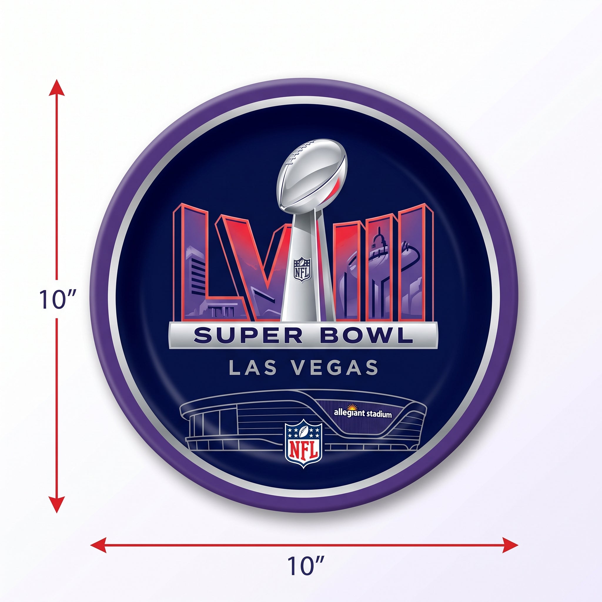 Super Bowl LVIII 10" Round Paper Plates