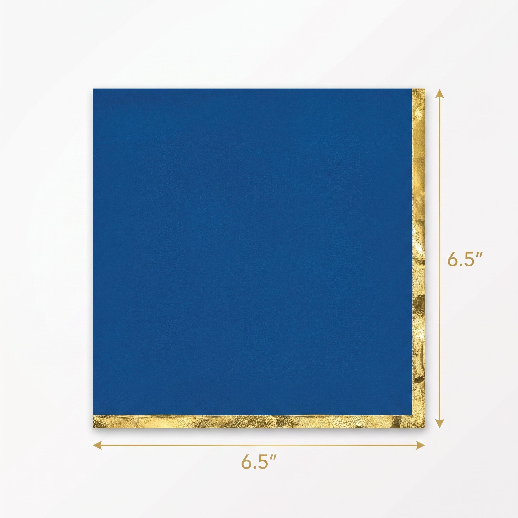 Royal Blue Luncheon Napkins with Gold Hot Stamp | 6.5 in. X 6.5 in.