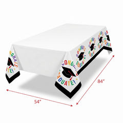"Congrats Graduate" Plastic Table Cover - 3 Pack
