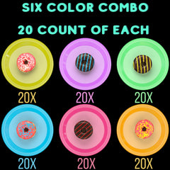 Little Gym - 9 In. Neon Assorted Color Plastic Plates - 60 Ct.