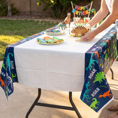 Dino-Mite Plastic Table Cover for Birthday Celebrations