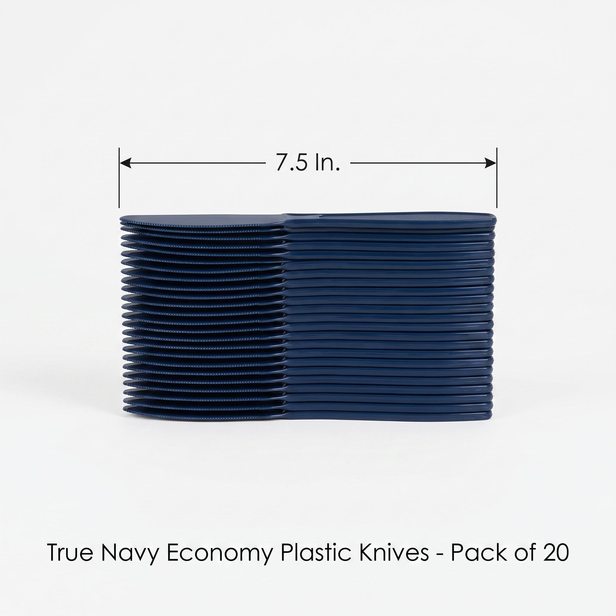 Navy Blue Plastic Knives - 7.5 In. | 20 Count